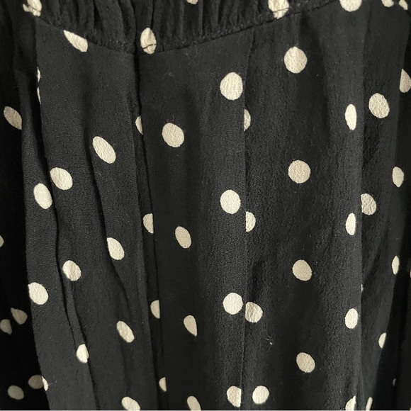 Madewell True Black White Polka Dot Tank Wide-Leg Jumpsuit - 20774 - Picture 6 of 12